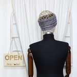 Fashion, accesorii si bijuterii - Femei - Accesorii femei - Caciuli si palarii femei - Bentita de par tricotata, de dama, 100% acril, ButicCochet, cu nod, one size, Gri - BNT402 - Infinity.ro