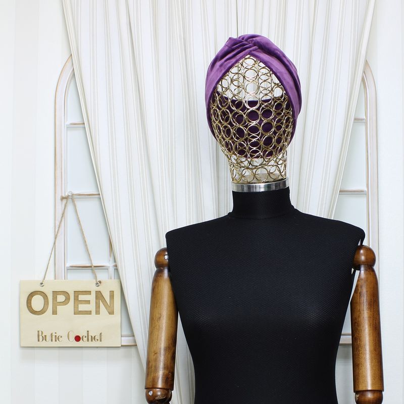 Fashion, accesorii si bijuterii - Femei - Accesorii femei - Caciuli si palarii femei - Bentita de par, de dama, din material sintetic, ButicCochet, one size, Mov - BNT415 - Infinity.ro