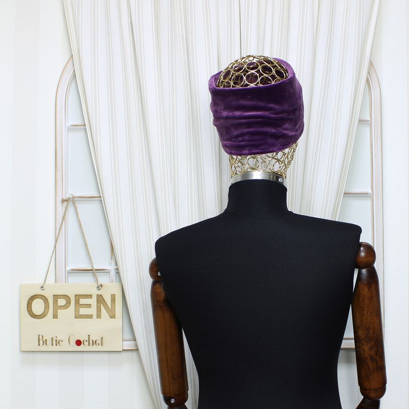 Fashion, accesorii si bijuterii - Femei - Accesorii femei - Caciuli si palarii femei - Bentita de par, de dama, din material sintetic, ButicCochet, one size, Mov - BNT415 - Infinity.ro