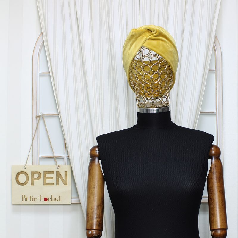 Fashion, accesorii si bijuterii - Femei - Accesorii femei - Caciuli si palarii femei - Bentita de par, de dama, din material sintetic, ButicCochet, one size, Galben - BNT411 - Infinity.ro