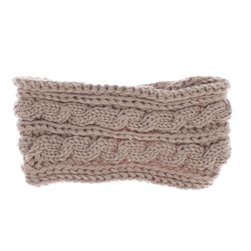 Fashion, accesorii si bijuterii - Femei - Accesorii femei - Caciuli si palarii femei - Bentita de par tricotata, de dama, 100% acril, ButicCochet, cu nod, one size, Bej - BNT406 - Infinity.ro
