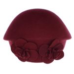 Fashion, accesorii si bijuterii - Femei - Accesorii femei - Caciuli si palarii femei - Toca de dama, din lana, Buticcochet, marime 54-57 cm, ajustabila, Visiniu - PAL1612 - Infinity.ro
