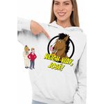 Fashion, accesorii si bijuterii - Femei - Imbracaminte femei - Hanorace femei - Hanorac Femei BoJack Horseman Neigh Way Jose, alb, marime 2XL - Infinity.ro