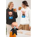 Fashion, accesorii si bijuterii - Femei - Imbracaminte femei - Hanorace femei - Hanorac Femei Boss Baby Ciocolata Valentines Day, alb, marime 2XL - Infinity.ro