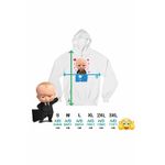 Fashion, accesorii si bijuterii - Femei - Imbracaminte femei - Hanorace femei - Hanorac Femei Boss Baby Ciocolata Valentines Day, alb, marime 2XL - Infinity.ro