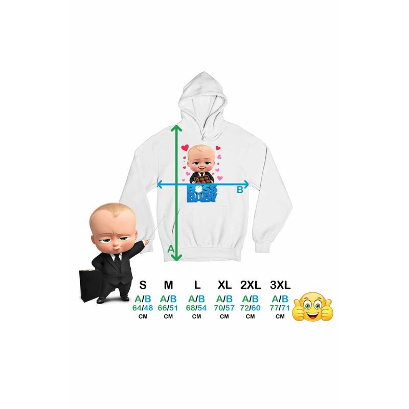 Fashion, accesorii si bijuterii - Femei - Imbracaminte femei - Hanorace femei - Hanorac Femei Boss Baby Ciocolata Valentines Day, alb, marime 2XL - Infinity.ro