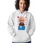 Fashion, accesorii si bijuterii - Femei - Imbracaminte femei - Hanorace femei - Hanorac Femei Boss Baby Ciocolata Valentines Day, alb, marime 2XL - Infinity.ro
