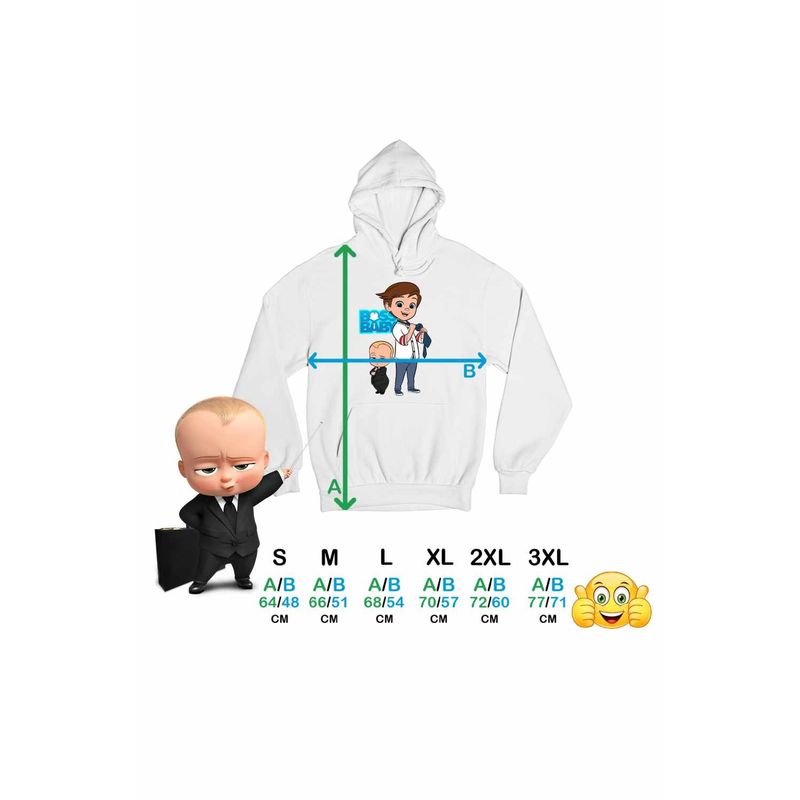 Fashion, accesorii si bijuterii - Femei - Imbracaminte femei - Hanorace femei - Hanorac Femei Boss Baby Tim, alb, marime 2XL - Infinity.ro