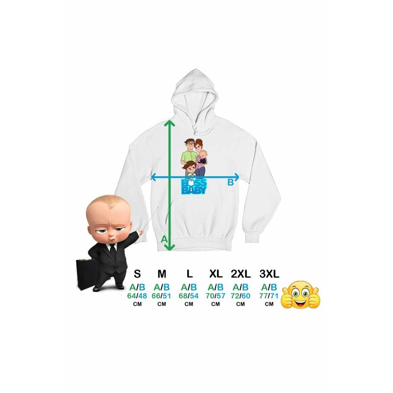Fashion, accesorii si bijuterii - Femei - Imbracaminte femei - Hanorace femei - Hanorac Femei Boss Baby Family, alb, marime 2XL - Infinity.ro