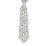 Fashion, accesorii si bijuterii - Copii - Accesorii copii - Alte accesorii copii - Cravata pentru copii, Buticcochet, din material sintetic, 28 cm, Alb cu stelute negre - CRV276 - Infinity.ro