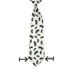 Fashion, accesorii si bijuterii - Copii - Accesorii copii - Alte accesorii copii - Cravata pentru copii, Buticcochet, Alb cu mustata neagra, din material sintetic, 28 cm - CRV219 - Infinity.ro