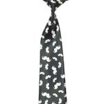 Fashion, accesorii si bijuterii - Copii - Accesorii copii - Alte accesorii copii - Cravata pentru copii, Buticcochet, Negru cu mustata alba, din material sintetic, 28 cm - CRV218 - Infinity.ro