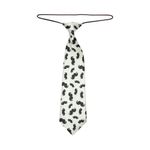 Fashion, accesorii si bijuterii - Copii - Accesorii copii - Alte accesorii copii - Cravata pentru copii, Buticcochet, Alb cu mustata neagra, din material sintetic, 28 cm - CRV219 - Infinity.ro