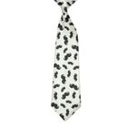 Fashion, accesorii si bijuterii - Copii - Accesorii copii - Alte accesorii copii - Cravata pentru copii, Buticcochet, Alb cu mustata neagra, din material sintetic, 28 cm - CRV219 - Infinity.ro