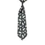 Fashion, accesorii si bijuterii - Copii - Accesorii copii - Alte accesorii copii - Cravata pentru copii, Buticcochet, Negru cu mustata alba, din material sintetic, 28 cm - CRV218 - Infinity.ro