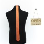 Fashion, accesorii si bijuterii - Barbati - Accesorii barbati - Cravate si papioane barbati - Cravata, Buticcochet, din material sintetic, 145 x 5.5 cm, Portocaliu - CRV268 - Infinity.ro