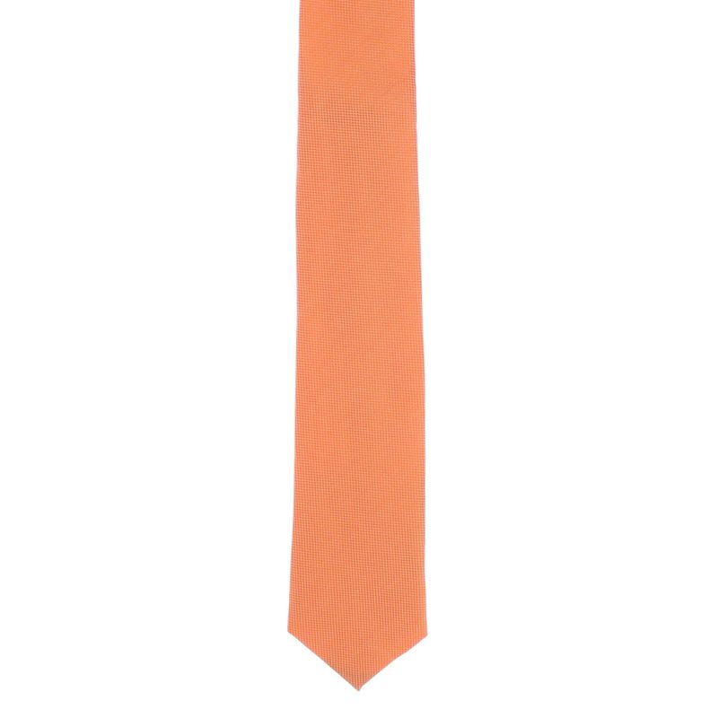 Fashion, accesorii si bijuterii - Barbati - Accesorii barbati - Cravate si papioane barbati - Cravata, Buticcochet, din material sintetic, 145 x 5.5 cm, Portocaliu - CRV268 - Infinity.ro
