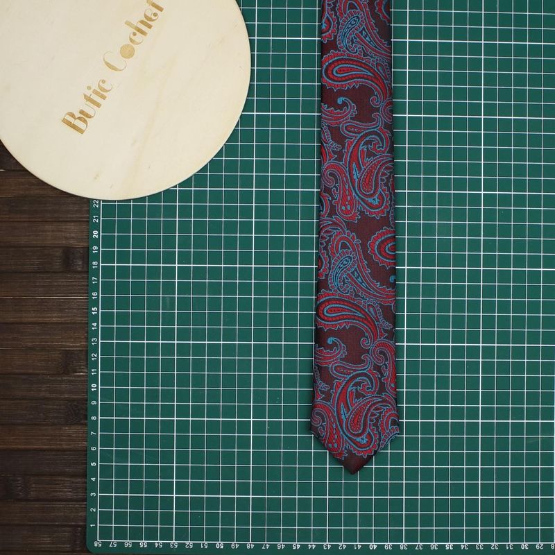 Fashion, accesorii si bijuterii - Barbati - Accesorii barbati - Cravate si papioane barbati - Cravata, Buticcochet, din material sintetic, 145 x 5.5 cm, Multicolor - CRV278 - Infinity.ro