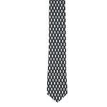 Fashion, accesorii si bijuterii - Barbati - Accesorii barbati - Cravate si papioane barbati - Cravata, Buticcochet, din material sintetic, 145 x 5.5 cm, Negru cu gri - CRV306 - Infinity.ro