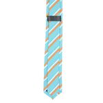 Fashion, accesorii si bijuterii - Barbati - Accesorii barbati - Cravate si papioane barbati - Cravata, Buticcochet, din material sintetic, 145 x 5.5 cm, Turcoaz - CRV307 - Infinity.ro