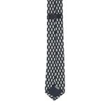 Fashion, accesorii si bijuterii - Barbati - Accesorii barbati - Cravate si papioane barbati - Cravata, Buticcochet, din material sintetic, 145 x 5.5 cm, Negru cu gri - CRV306 - Infinity.ro