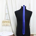 Fashion, accesorii si bijuterii - Barbati - Accesorii barbati - Cravate si papioane barbati - Cravata, Buticcochet, din material sintetic, 145 x 5.5 cm,  Albastru electric - CRV229 - Infinity.ro