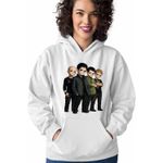 Fashion, accesorii si bijuterii - Femei - Imbracaminte femei - Hanorace femei - Hanorac Femei Breaking Benjamin All Gang, alb, marime 2XL - Infinity.ro
