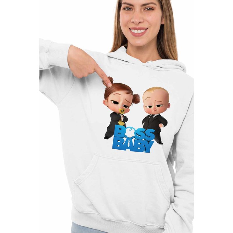 Fashion, accesorii si bijuterii - Femei - Imbracaminte femei - Hanorace femei - Hanorac Femei Boss Baby Tina Team CEO, alb, marime 2XL - Infinity.ro