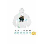 Fashion, accesorii si bijuterii - Femei - Imbracaminte femei - Hanorace femei - Hanorac Femei Breaking Benjamin All Gang, alb, marime 2XL - Infinity.ro