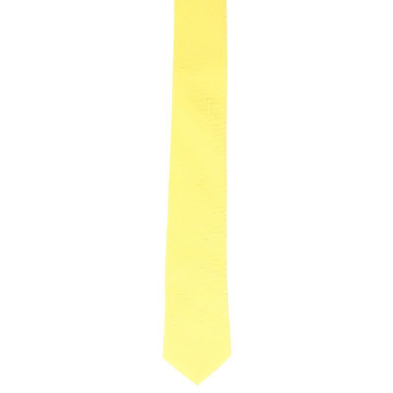 Fashion, accesorii si bijuterii - Barbati - Accesorii barbati - Cravate si papioane barbati - Cravata, Buticcochet, din material sintetic, 145 x 5.5 cm, Galben - CRV238 - Infinity.ro