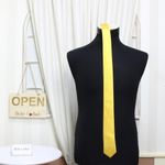 Fashion, accesorii si bijuterii - Barbati - Accesorii barbati - Cravate si papioane barbati - Cravata, Buticcochet, din material sintetic, 145 x 5.5 cm, Galben - CRV238 - Infinity.ro