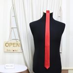Fashion, accesorii si bijuterii - Barbati - Accesorii barbati - Cravate si papioane barbati - Cravata, Buticcochet, din material sintetic, 145 x 5.5 cm, Rosu - CRV239 - Infinity.ro