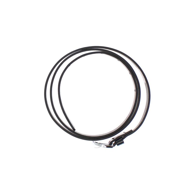 Fashion, accesorii si bijuterii - Femei - Accesorii femei - Curele femei - Curea dama, Buticcochet, din piele sintetica, 110 x 1.5 cm, catarama argntie, Negru - CRDD273 - Infinity.ro