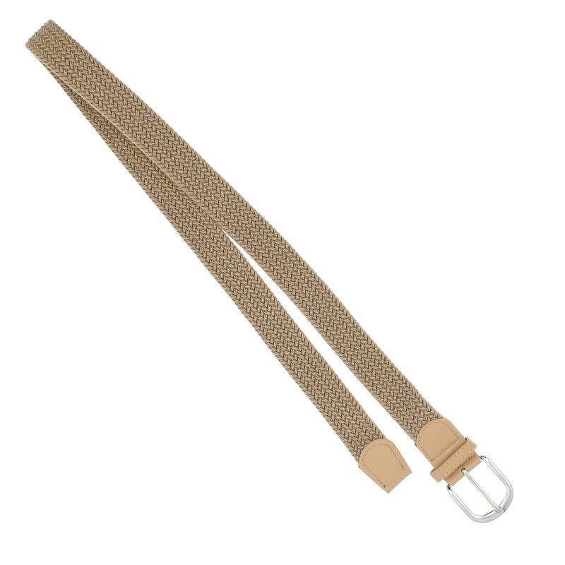 Fashion, accesorii si bijuterii - Femei - Accesorii femei - Curele femei - Curea elastica, de dama, din material sintetic elastic, 3x100 cm, Buticcochet, Bej - CRDD316 - Infinity.ro
