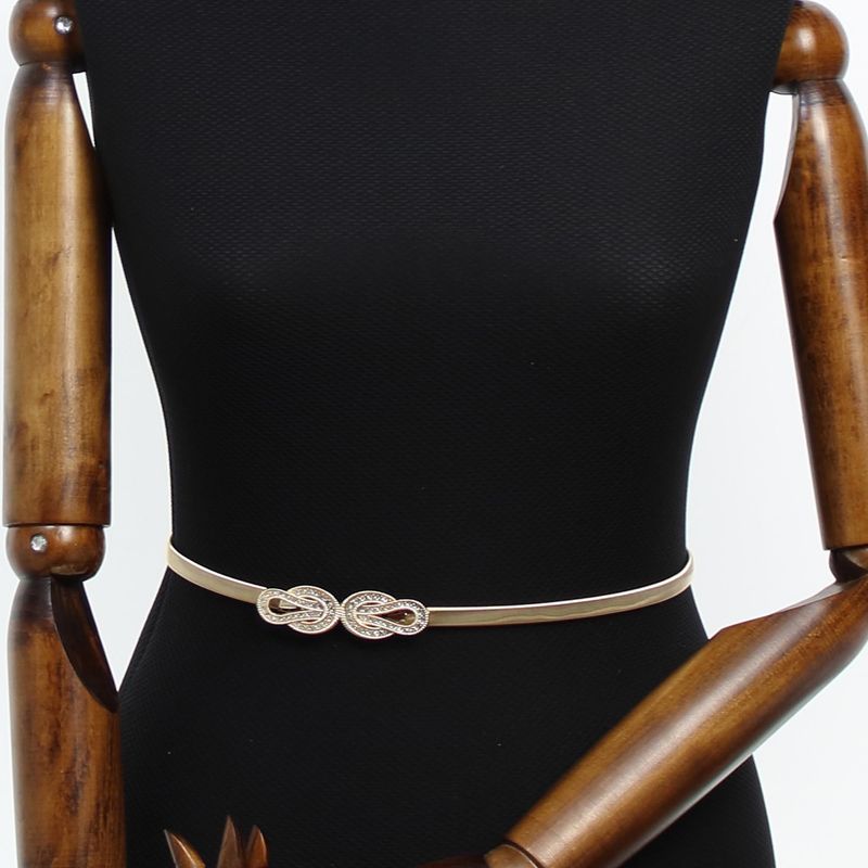Fashion, accesorii si bijuterii - Femei - Accesorii femei - Curele femei - Curea dama, Buticcochet, din material metalic elastic, 70 x 1 cm, Auriu - CRDD261 - Infinity.ro