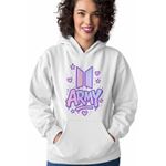 Fashion, accesorii si bijuterii - Femei - Imbracaminte femei - Hanorace femei - Hanorac Femei BTS Army K-Pop, alb, marime 2XL - Infinity.ro