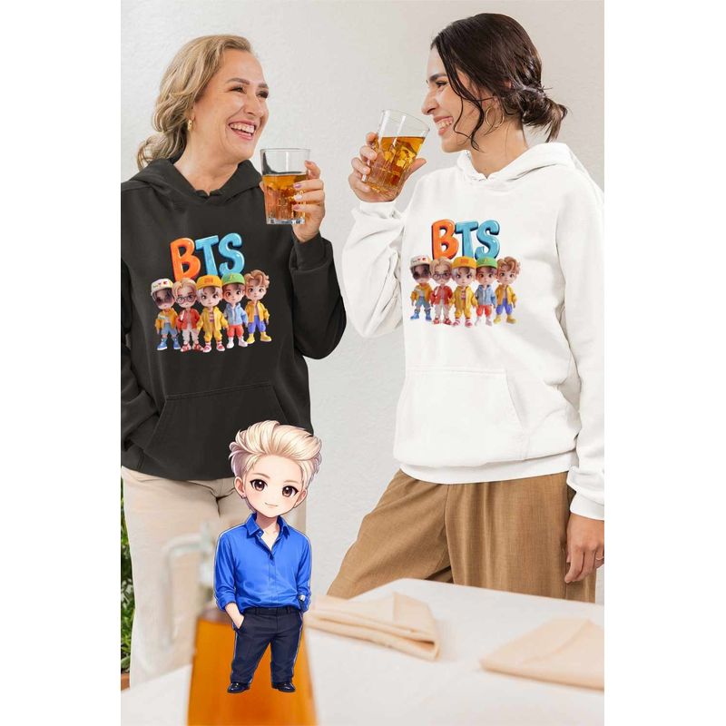 Fashion, accesorii si bijuterii - Femei - Imbracaminte femei - Hanorace femei - Hanorac Femei BTS Arirang Kpop, alb, marime 2XL - Infinity.ro