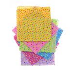 Fashion, accesorii si bijuterii - Copii - Accesorii copii - Esarfe si fulare copii - Set 6 bandane pentru copii, ButicCochet,  50x50 cm, din bumbac, model cu inimioare, Multicolor - SETB203 - Infinity.ro