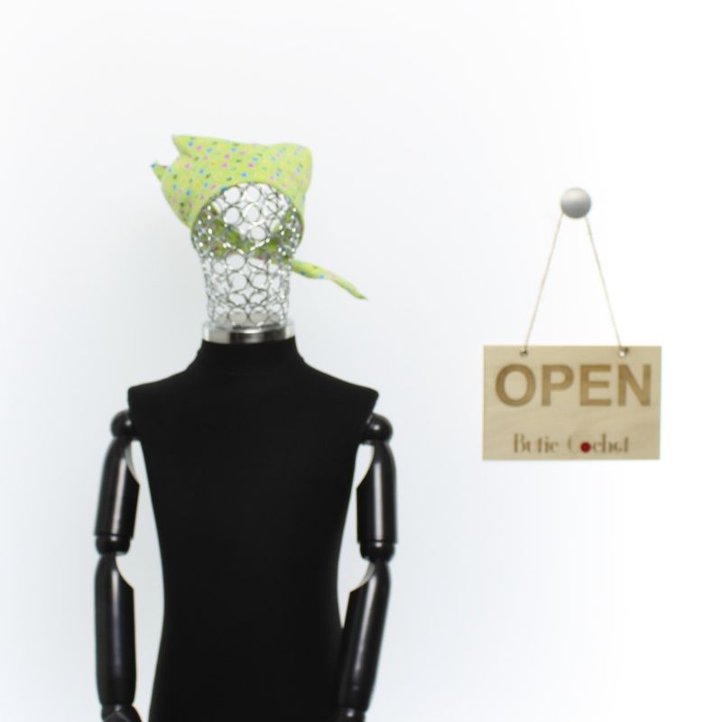 Fashion, accesorii si bijuterii - Copii - Accesorii copii - Esarfe si fulare copii - Set 6 bandane pentru copii, ButicCochet,  50x50 cm, din bumbac, model cu inimioare, Multicolor - SETB203 - Infinity.ro