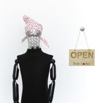 Fashion, accesorii si bijuterii - Copii - Accesorii copii - Esarfe si fulare copii - Set 6 bandane pentru copii, ButicCochet,  50x50 cm, din bumbac, model cu stelute, Multicolor - SETB201 - Infinity.ro