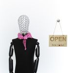 Fashion, accesorii si bijuterii - Copii - Accesorii copii - Esarfe si fulare copii - Set 6 bandane pentru copii, ButicCochet,  50x50 cm, din bumbac, model cu inimioare, Multicolor - SETB203 - Infinity.ro