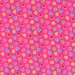 Fashion, accesorii si bijuterii - Copii - Accesorii copii - Esarfe si fulare copii - Set 6 bandane pentru copii, ButicCochet,  50x50 cm, din bumbac, model cu inimioare, Multicolor - SETB203 - Infinity.ro