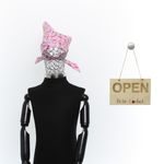 Fashion, accesorii si bijuterii - Copii - Accesorii copii - Esarfe si fulare copii - Set 6 bandane pentru copii, ButicCochet,  50x50 cm, din bumbac, model cu fundite, Multicolor - SETB202 - Infinity.ro