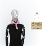 Fashion, accesorii si bijuterii - Copii - Accesorii copii - Esarfe si fulare copii - Set 6 bandane pentru copii, ButicCochet,  50x50 cm, din bumbac, model cu fundite, Multicolor - SETB202 - Infinity.ro