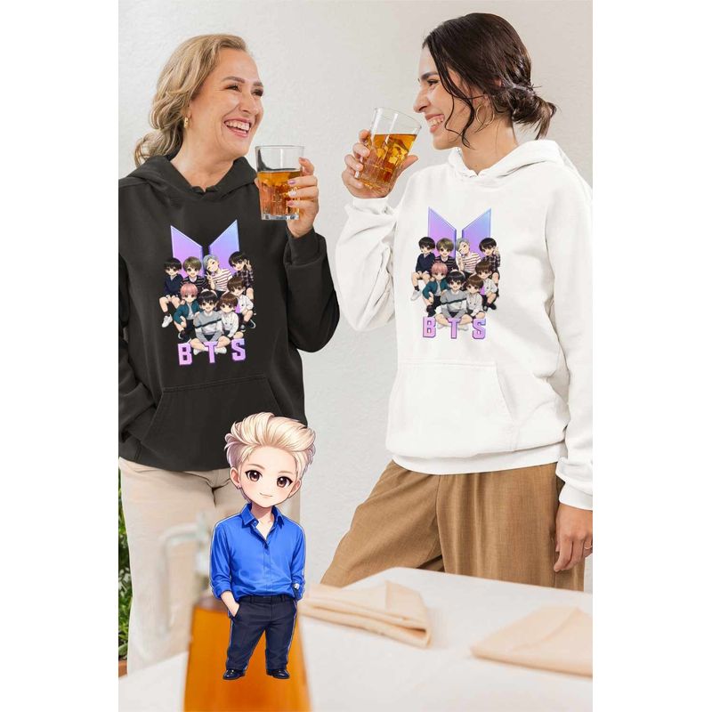 Fashion, accesorii si bijuterii - Femei - Imbracaminte femei - Hanorace femei - Hanorac Femei BTS Kpop Party Arirang, alb, marime 2XL - Infinity.ro