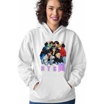 Fashion, accesorii si bijuterii - Femei - Imbracaminte femei - Hanorace femei - Hanorac Femei BTS Kpop Style, alb, marime 2XL - Infinity.ro
