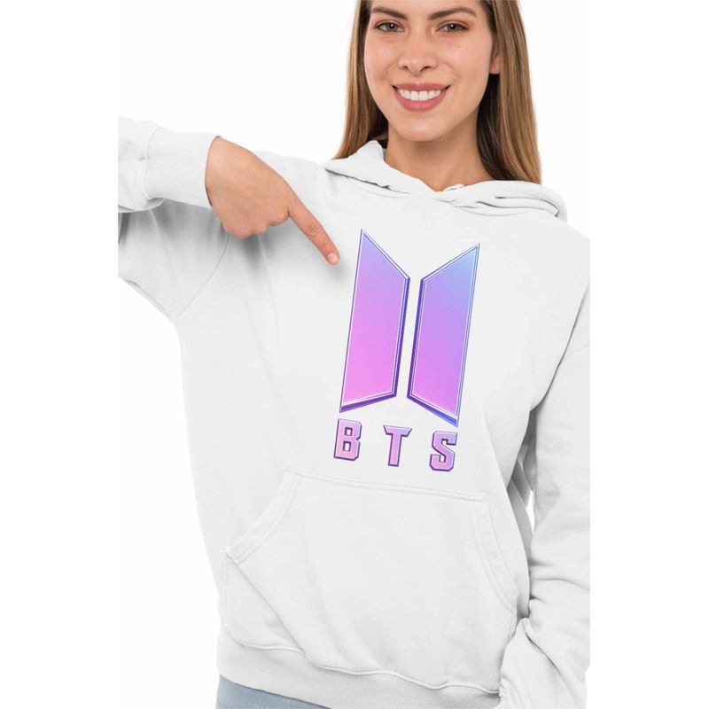 Fashion, accesorii si bijuterii - Femei - Imbracaminte femei - Hanorace femei - Hanorac Femei BTS Sigil Kpop Vibe, alb, marime 2XL - Infinity.ro