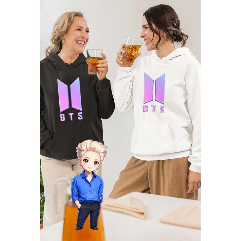 Fashion, accesorii si bijuterii - Femei - Imbracaminte femei - Hanorace femei - Hanorac Femei BTS Sigil Kpop Vibe, alb, marime 2XL - Infinity.ro