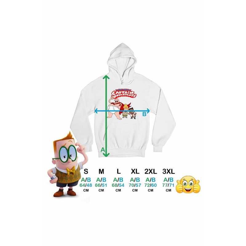 Fashion, accesorii si bijuterii - Femei - Imbracaminte femei - Hanorace femei - Hanorac Femei Captain Underpants Aventurile Epice ale Capitanului Chilot George Harold, alb, marime 2XL - Infinity.ro