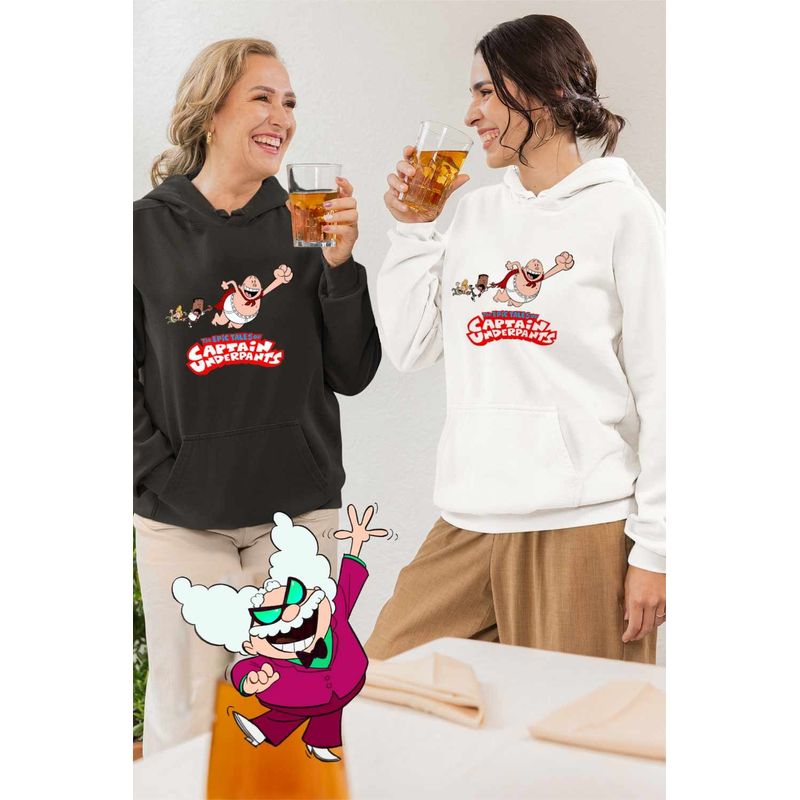 Fashion, accesorii si bijuterii - Femei - Imbracaminte femei - Hanorace femei - Hanorac Femei Captain Underpants Epic Tales Capitanul Chilot Zboara George Harold, alb, marime 2XL - Infinity.ro